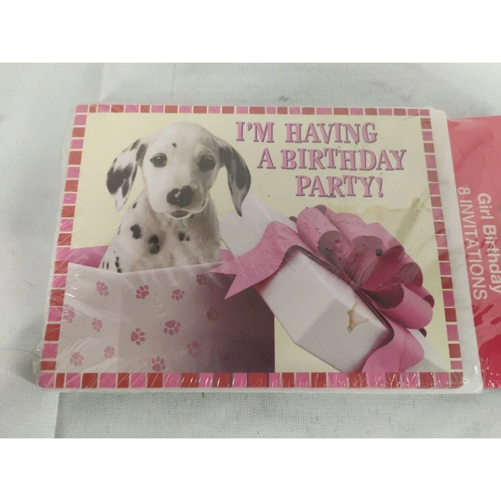 NOS Tender‎ Thoughts Girl Birthday 8 Invitations 